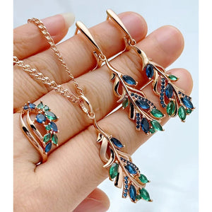 Natural Zircon jewelry set for women featuring earrings and a matching pendant from Legacy Magics.