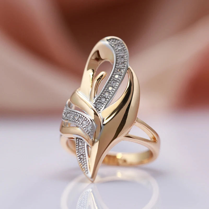 Trend Big Vintage Natural Glossy Metal Ethnic Bride Ring 068