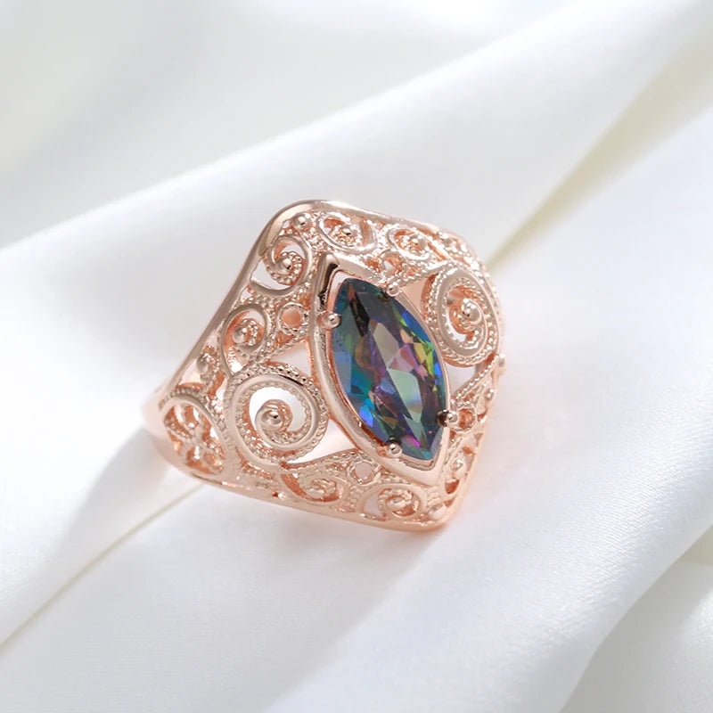 Rhombus Colourful Fashion Ethnic Bride Rings