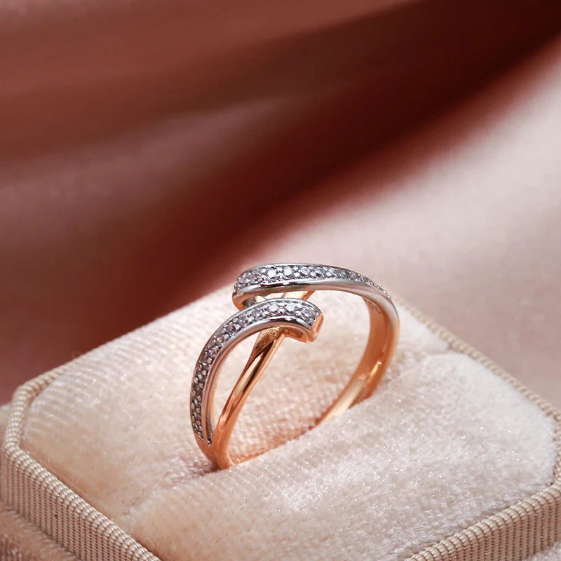 Fashion Natural Unusual Geometric Bend Fine Rings