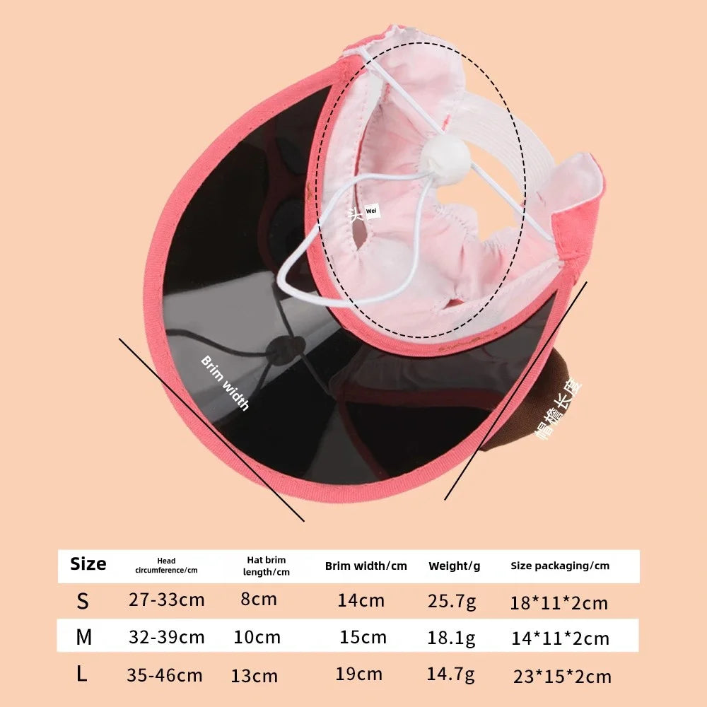 Pet Spring Sun Hat WIth Ear Holes Rabbit Dutch Pig Cool Hat Outdoor Pet Sun Hat Sun Cap Pet Outdoor Hat Supplies