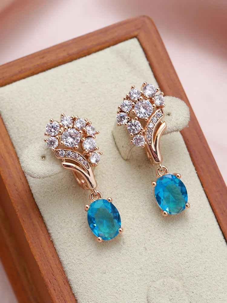 Gold Color Long Drop Earrings