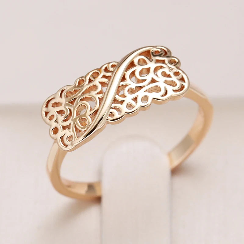 Rose Ethnic Flower Gold Colour Boho Ring