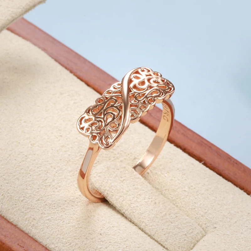 Rose Ethnic Flower Gold Colour Boho Ring