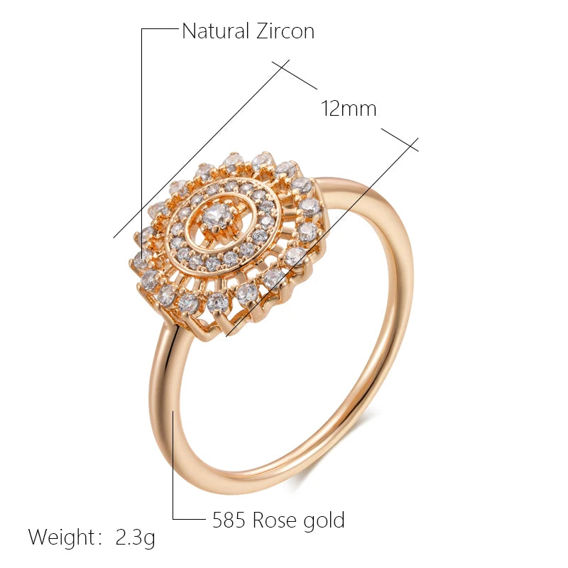 Trend Big Vintage Natural Glossy Metal Ethnic Bride Ring 007