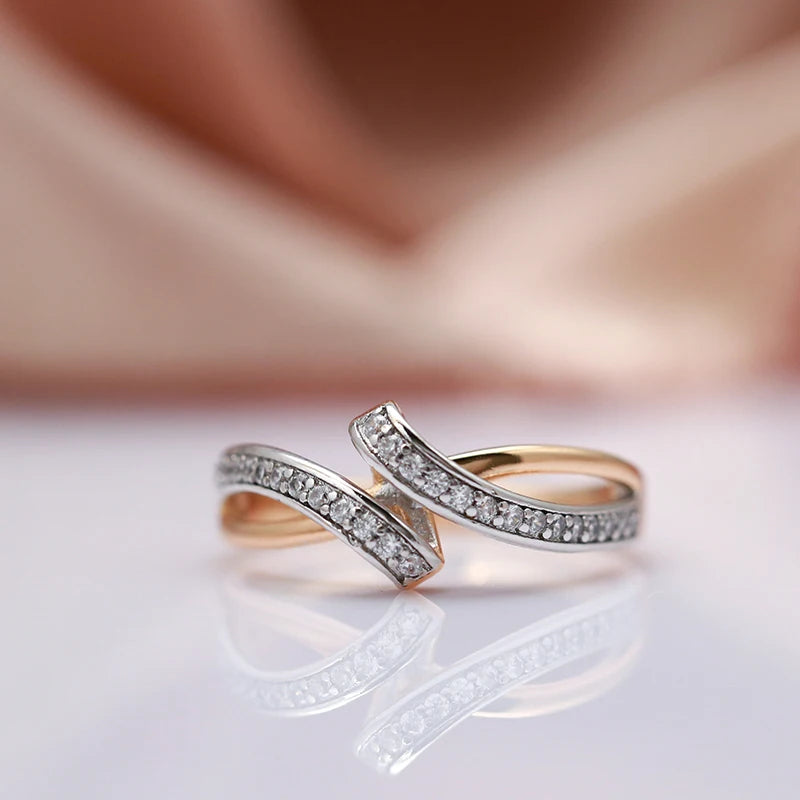 Fashion Natural Unusual Geometric Bend Fine Rings