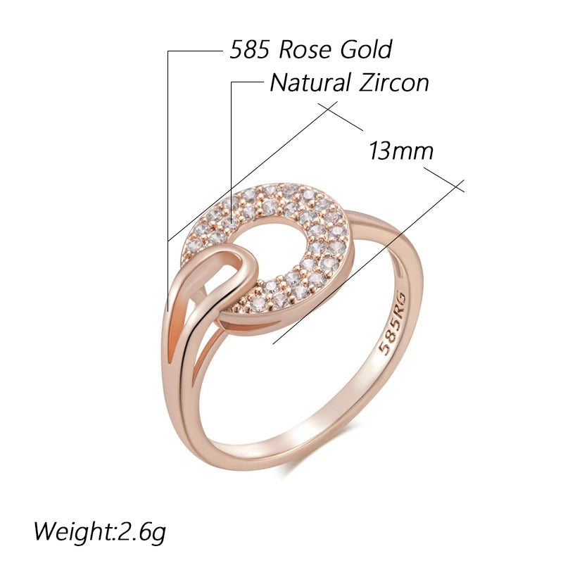Luxury Full Shiny Natural Zircon Rings