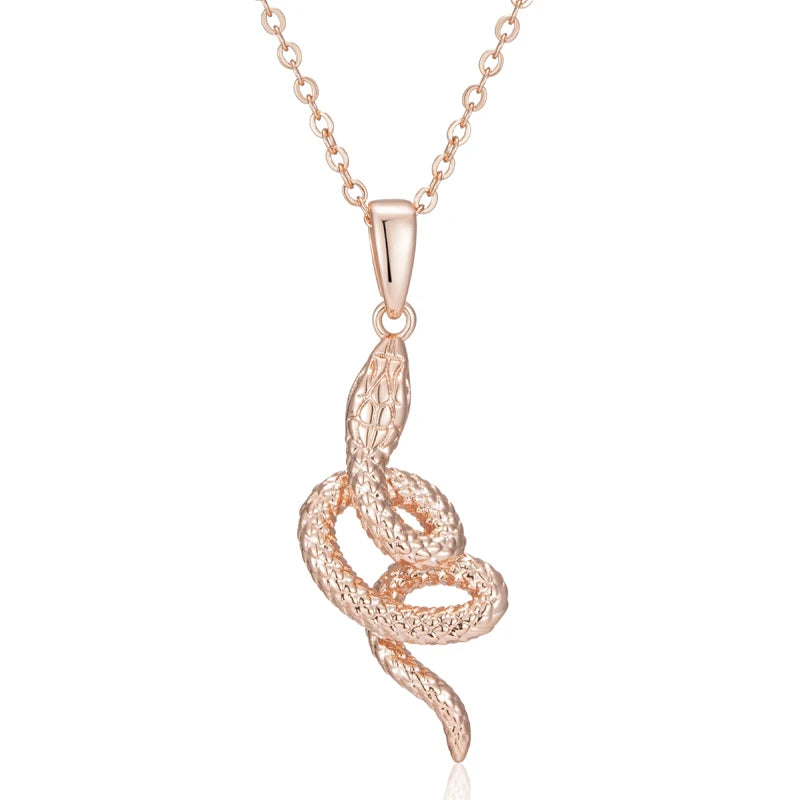 New Luxury Natural 585 rose Gold Pendant Necklace 012