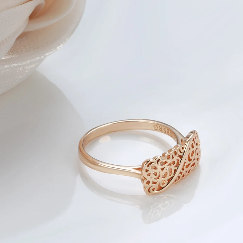 Rose Ethnic Flower Gold Colour Boho Ring