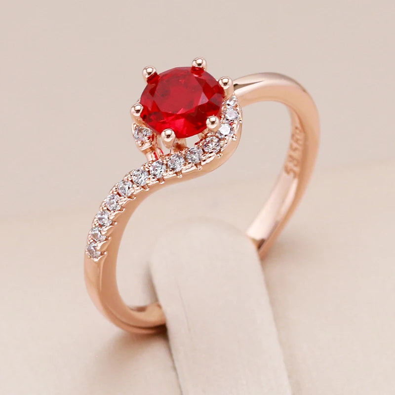 Hot Trend Gold Colour Round Red Rings