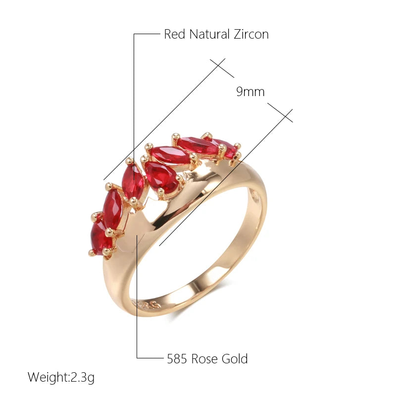 Trend Big Vintage Natural Glossy Metal Ethnic Bride Ring 011