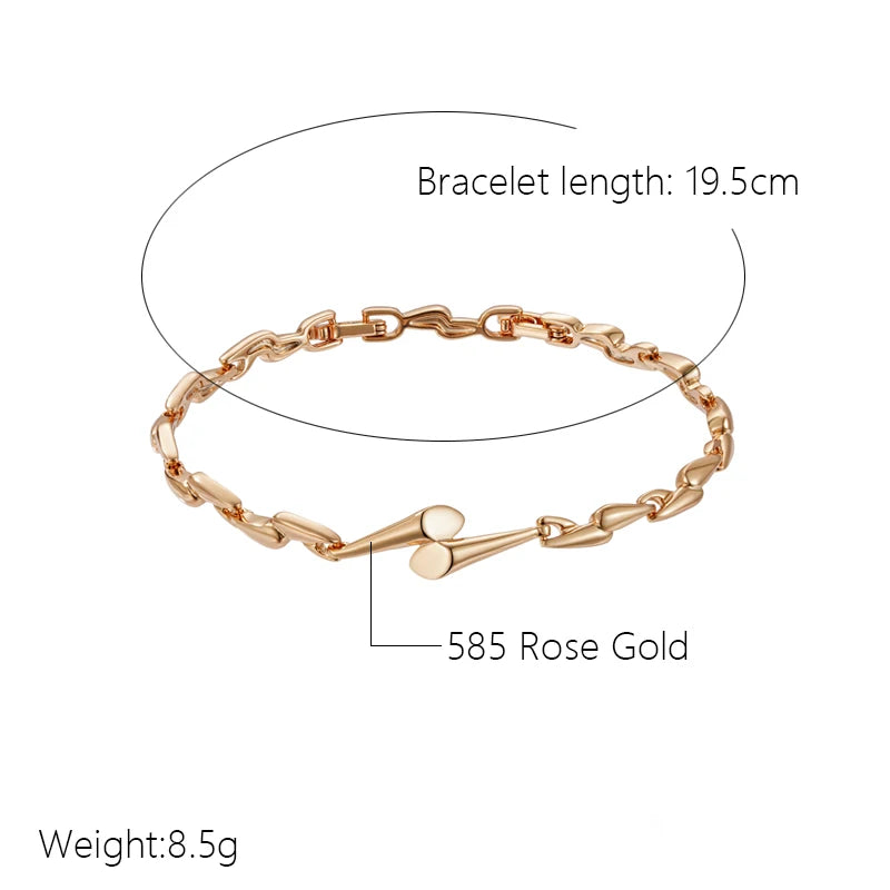 Fashion 585 Rose Gold Colour Geometry Bracelet