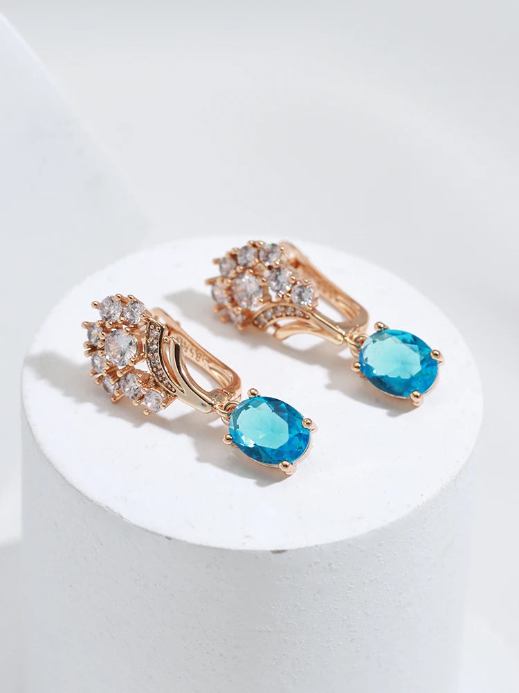 Gold Color Long Drop Earrings