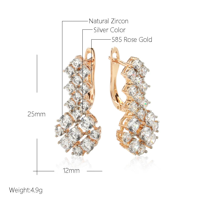 Fashion Natural Shiny English Earrings