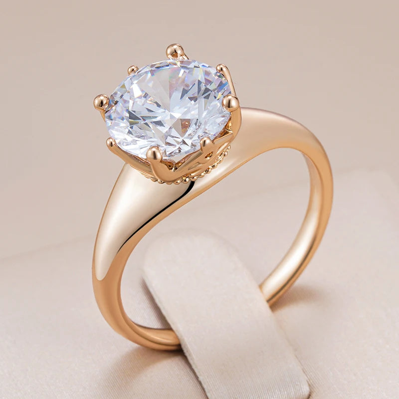 Trend Big Vintage Natural Glossy Metal Ethnic Bride Ring 087