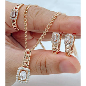 Natural Zircon jewelry set for women featuring elegant earrings and a matching necklace by Legacy Magics.