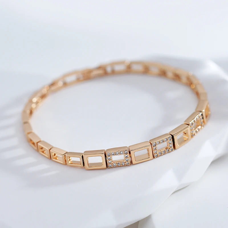 Fashion Gold Square Link Bracelet