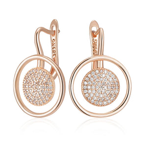 Luxury Full Shiny Natural Zircon Drop Earrings