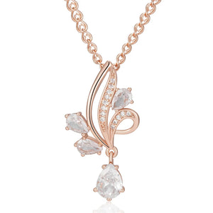 Hot Shiny Natural Flower Pendant Necklace