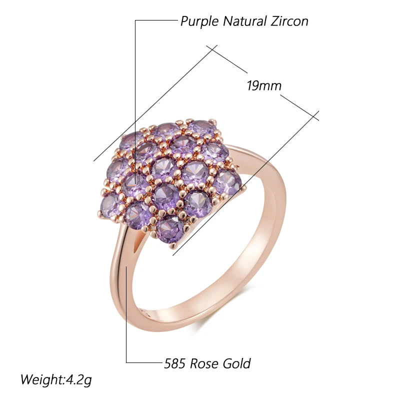 Trend Big Vintage Natural Glossy Metal Ethnic Bride Ring 044