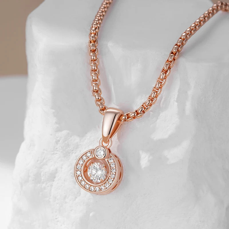 Swaying High Quality Gold Colour Pendant Necklace