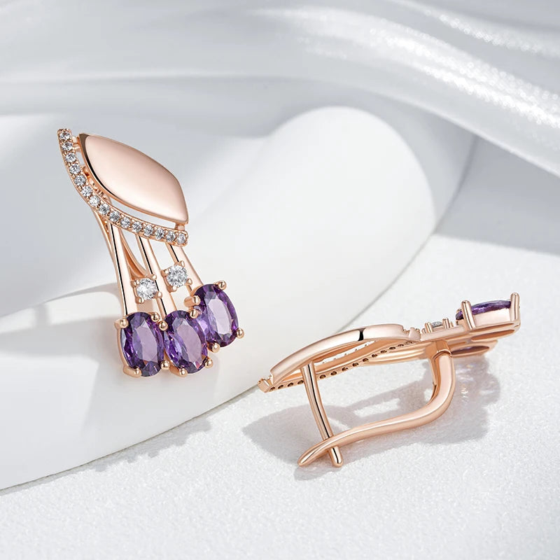 Hot Shiny Purple Earrings