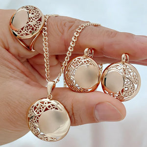 Natural zircon ring, earrings, and necklace set for women by Legacy Magics, featuring sparkling zircon stones and elegant jewelry design.