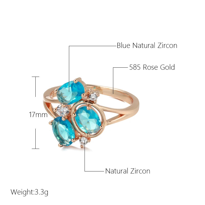 Trend Big Vintage Natural Glossy Metal Ethnic Bride Ring 067