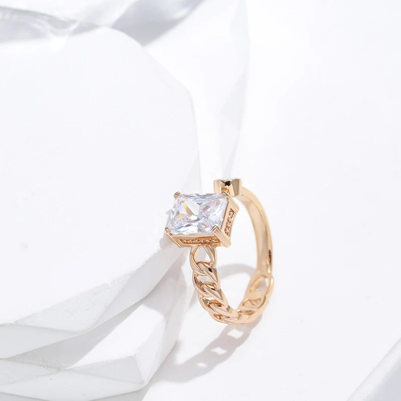 Trend Big Vintage Natural Glossy Metal Ethnic Bride Ring 095