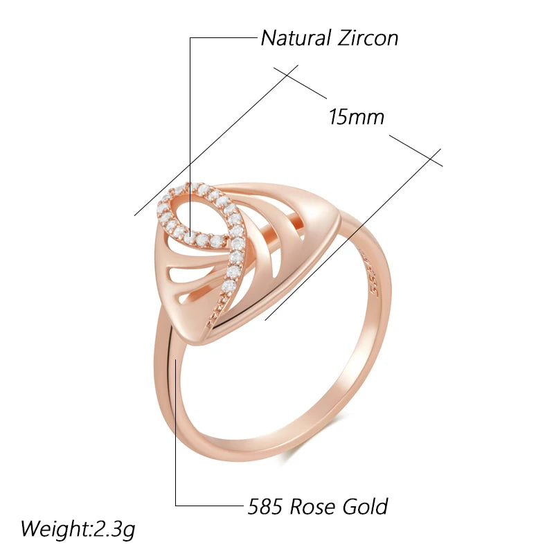 Trend Big Vintage Natural Glossy Metal Ethnic Bride Ring 052