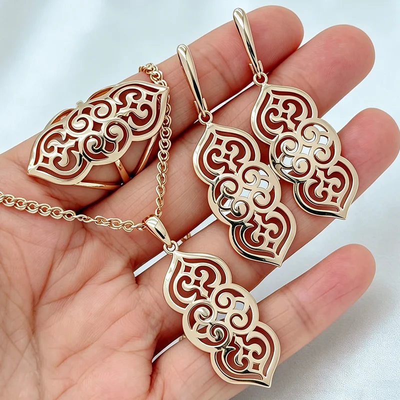 Natural zircon jewelry set including a ring, earrings, and necklace for women, featuring elegant, sparkling zircon stones by Legacy Magics.
