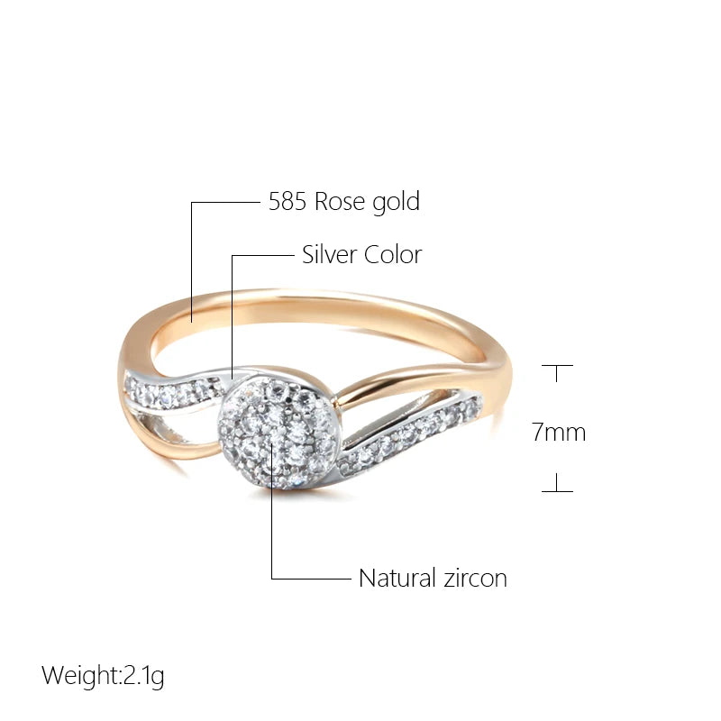 Trend Big Vintage Natural Glossy Metal Ethnic Bride Ring 058