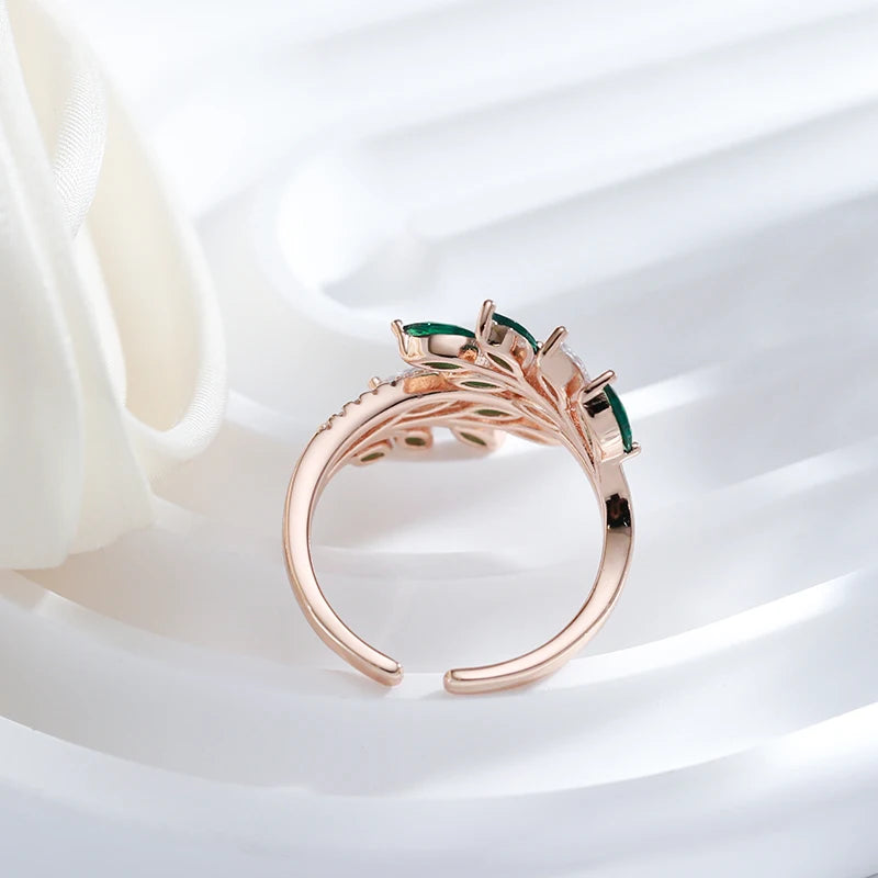 Luxury Full Paved Blue Purple Green Open Rings