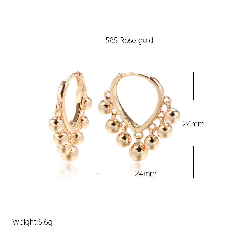 New Glossy Ball Tassel Earrings