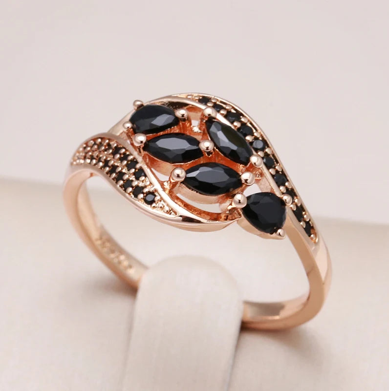 Trend Big Vintage Natural Glossy Metal Ethnic Bride Ring 009