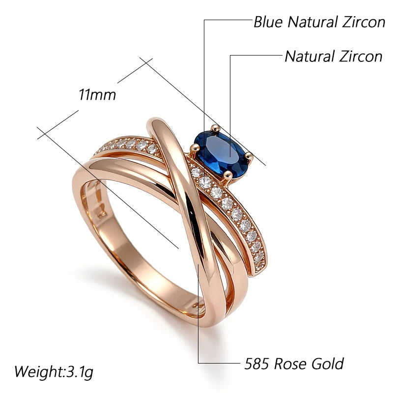 Unusual 585 Rose Gold Color Cross Rings 001 - Legacy Magics