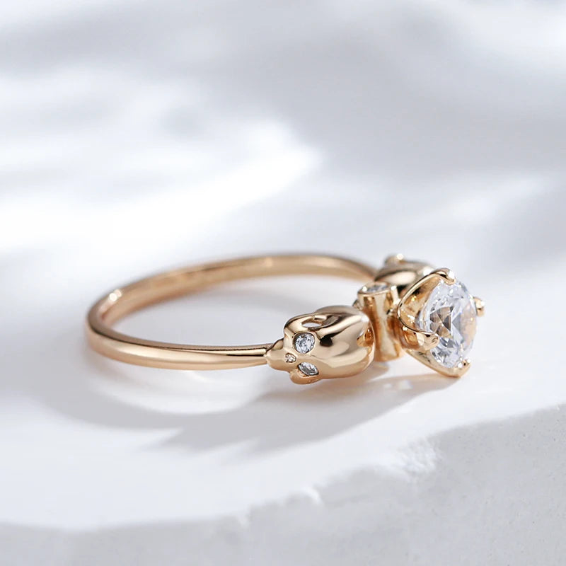 Trend Big Vintage Natural Glossy Metal Ethnic Bride Ring 003