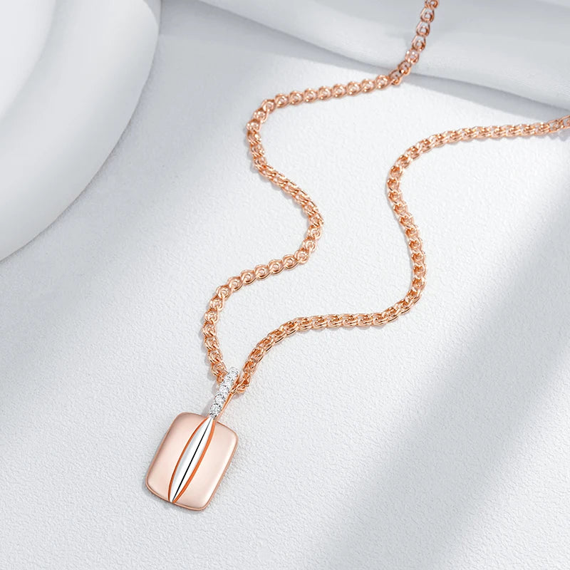 Hot Shiny Natural Square Pendant Necklace