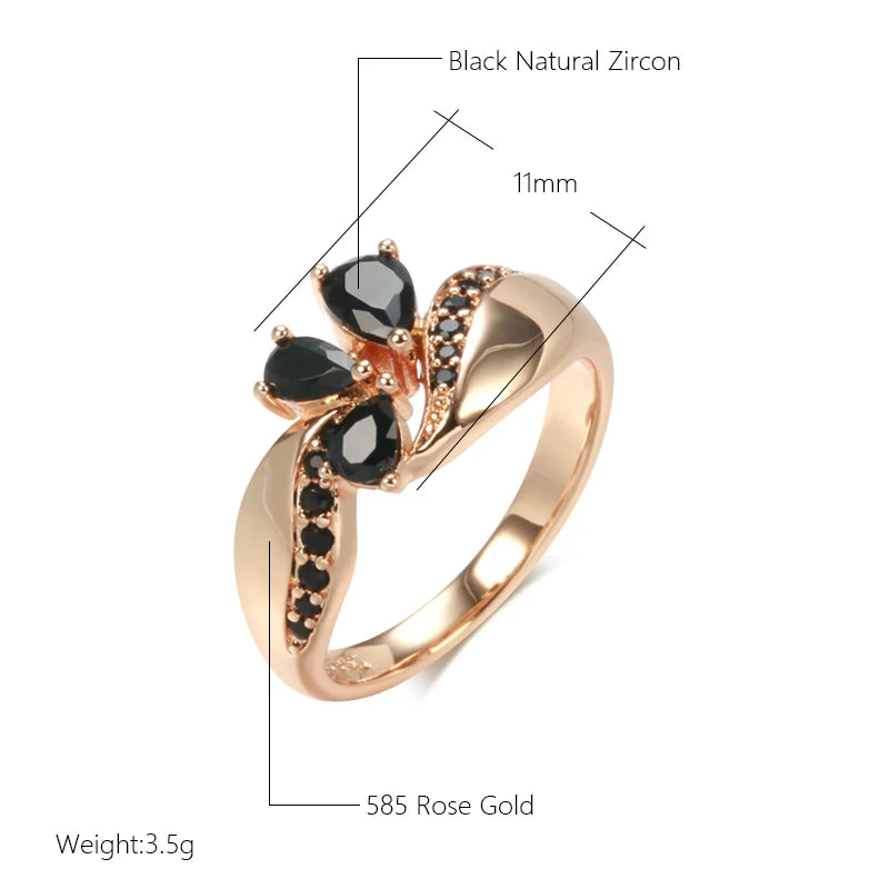 Trend Big Vintage Natural Glossy Metal Ethnic Bride Ring 070
