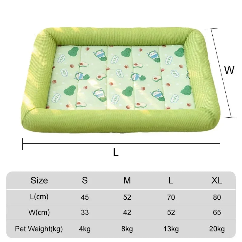 New Summer Cooling Pet Cat Bed Cushion Ice Pad Dog Sleeping Square Mat for Puppy Dogs Cats Pet Kennel Top Quality Cool Cold
