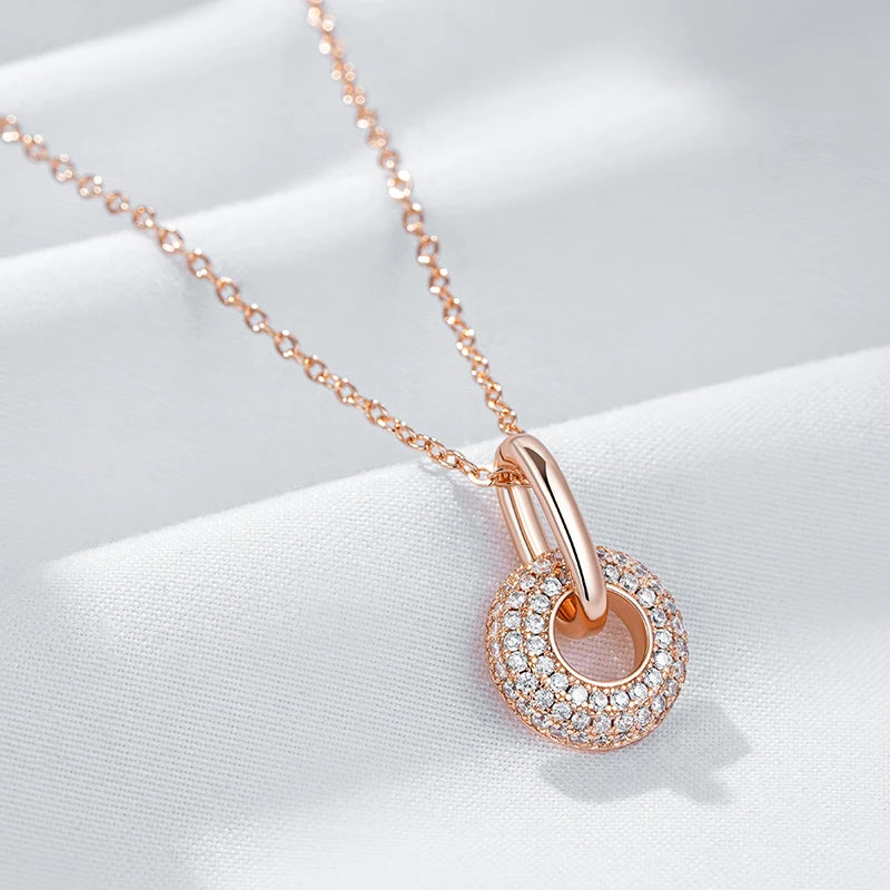 Innovative Design Full Natural Zircon Pendant Necklace