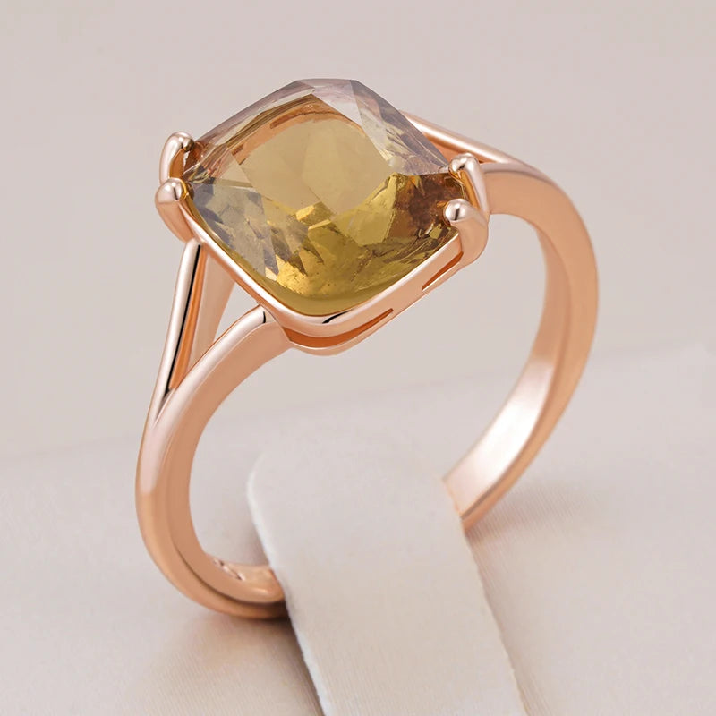 Trend Big Vintage Natural Glossy Metal Ethnic Bride Ring 094