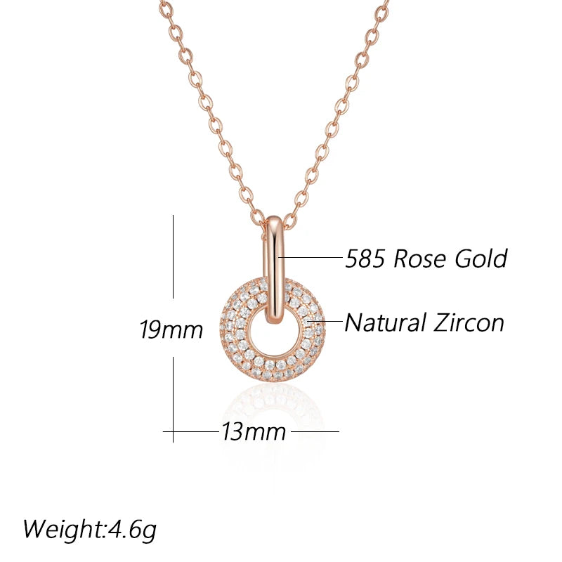Innovative Design Full Natural Zircon Pendant Necklace