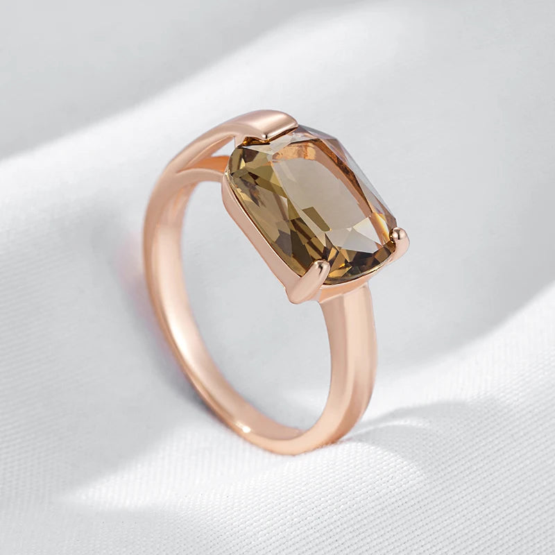 Trend Big Vintage Natural Glossy Metal Ethnic Bride Ring 065