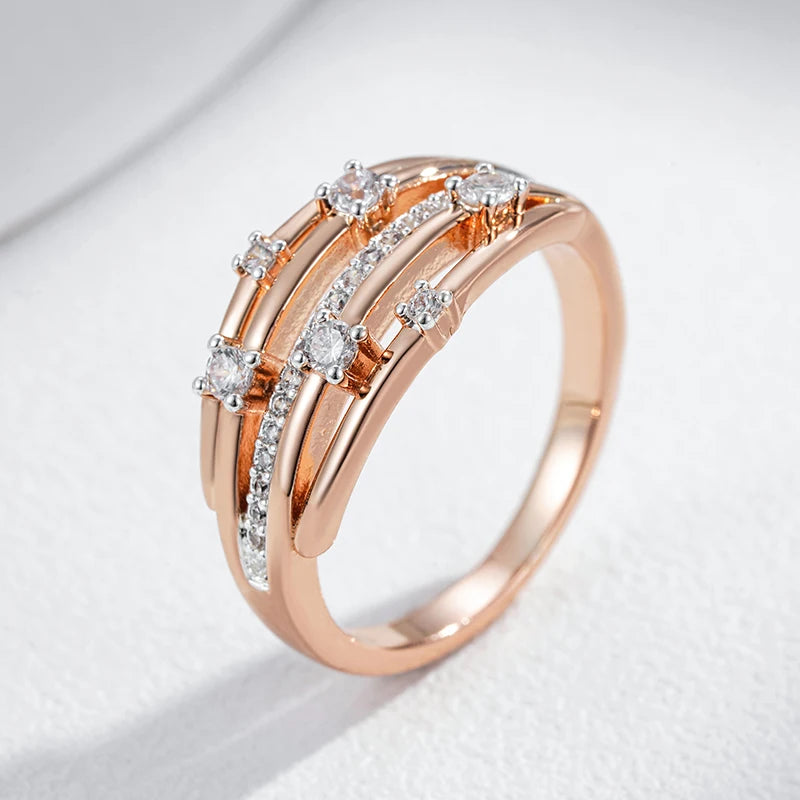 Trend Big Vintage Natural Glossy Metal Ethnic Bride Ring 075