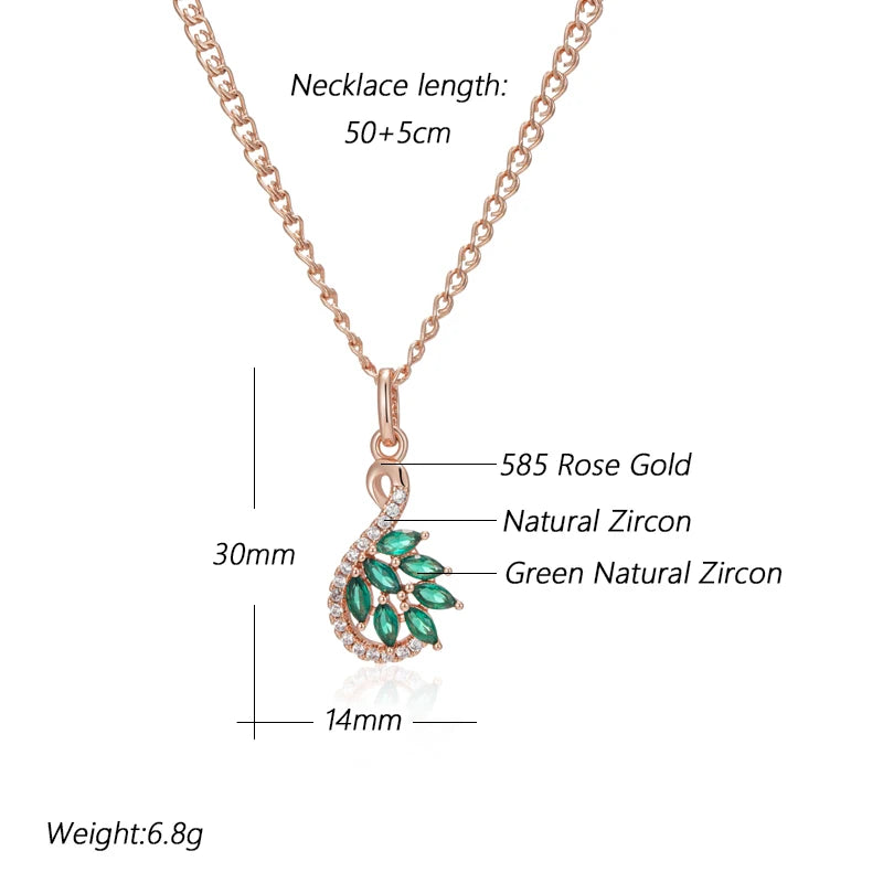 Hot Fashion Green Stones Pendant Necklace