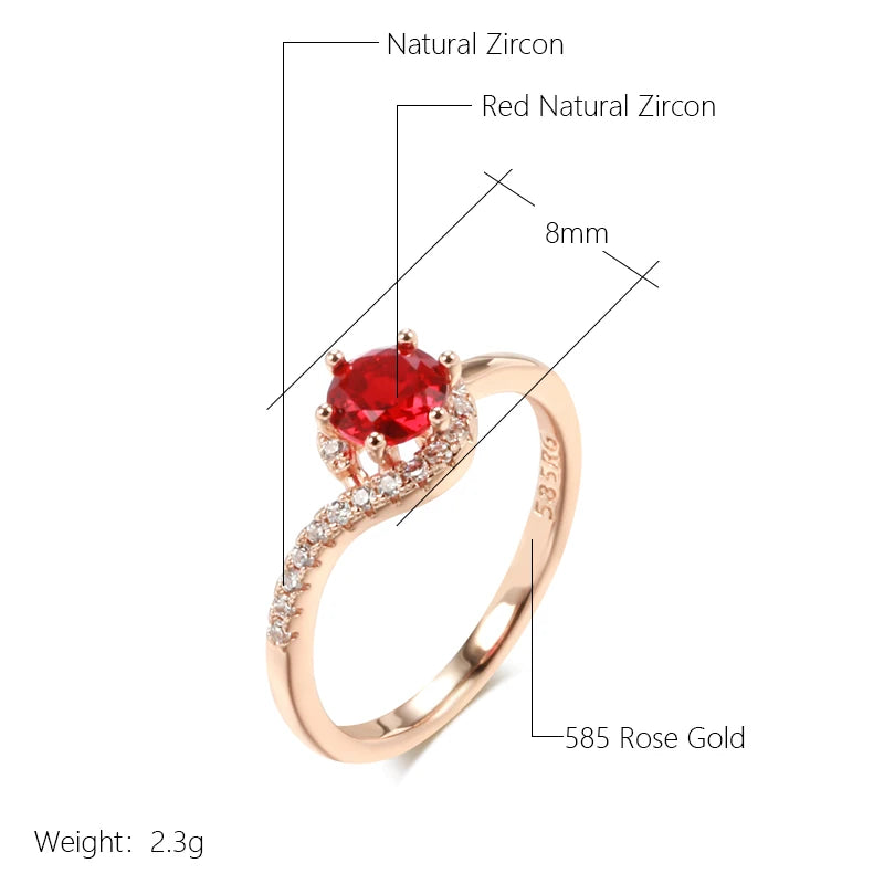 Hot Trend Gold Colour Round Red Rings