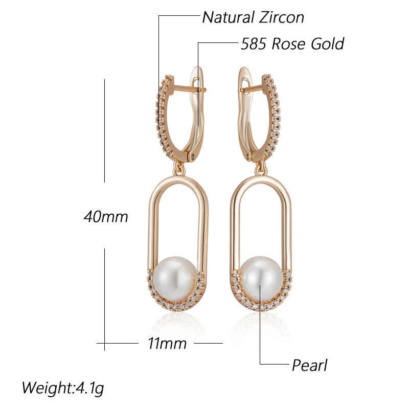 Luxury Pearl Long Drop Earrings