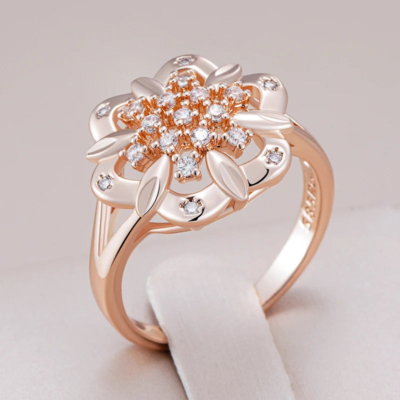 Trend Big Vintage Natural Glossy Metal Ethnic Bride Ring 063