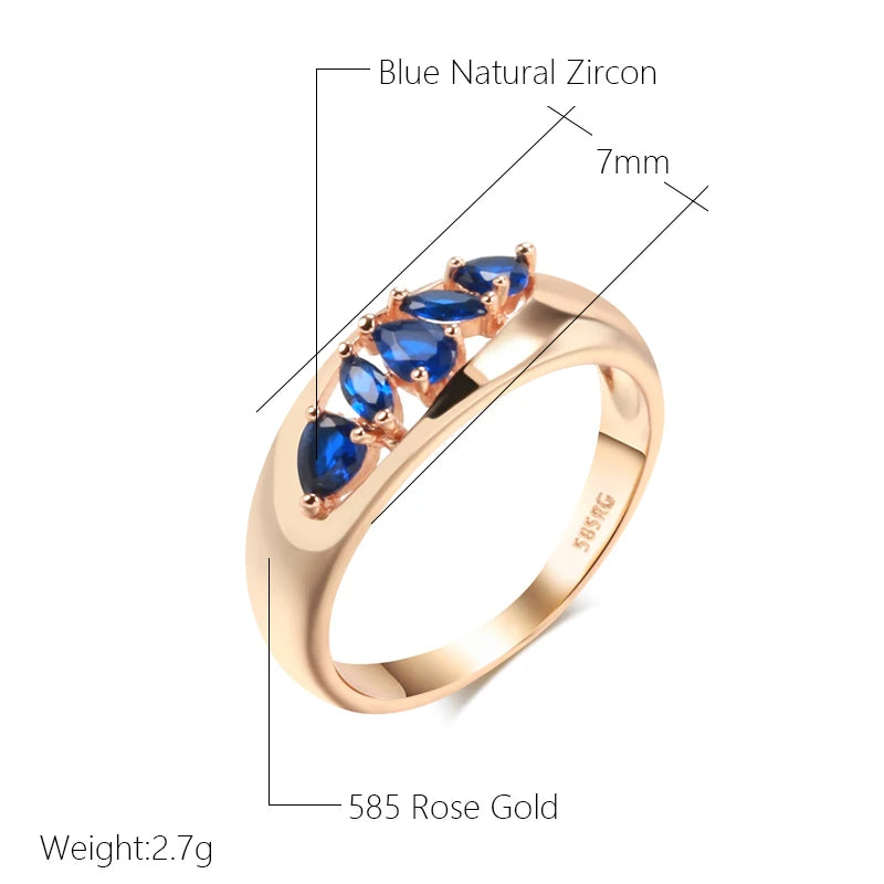 Trend Big Vintage Natural Glossy Metal Ethnic Bride Ring 096